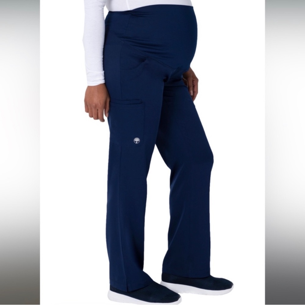 Healing hands maternity scrub pants size large navy blue